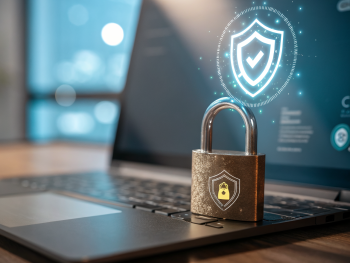 Protege tu sitio web y clientes online: herramientas antiphishing, autenticación dos factores y certificado SSL para prevención de fraude digital y ataques phishing 2024 Certificado SSL luminoso flotando sobre un candado metálico, ambos con texturas detalladas de metal y vidrio, frente a un fondo borroso de panel digital moderno; un escudo sutil se ve detrás del candado, representando seguridad y confianza en línea.
