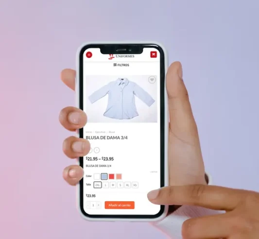 centraldeuniformes.com versión móvil